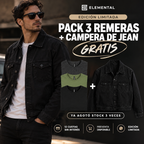 Pack Remeras + Campera de Jean